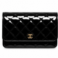 Channel Patent Quilted Flap Bag