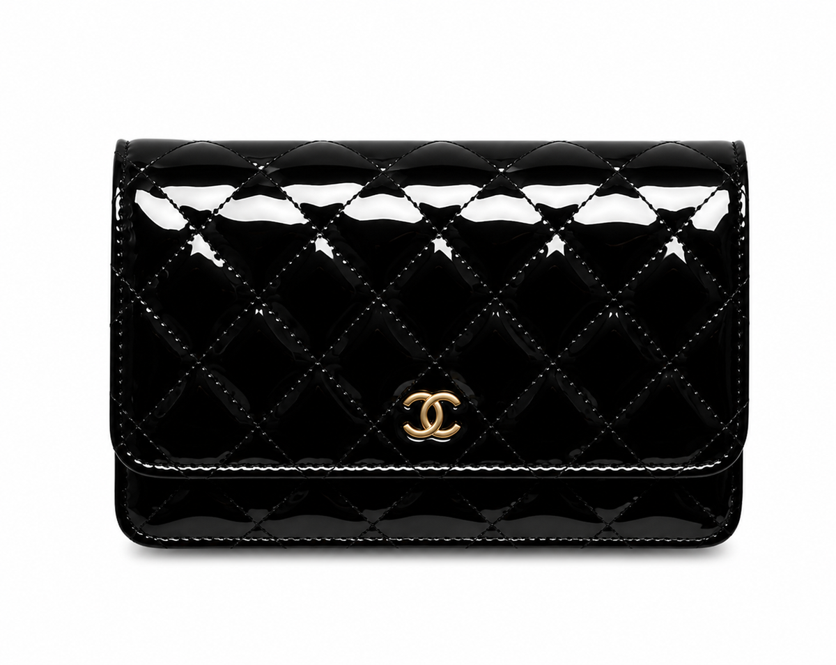 Channel Patent Quilted Flap Bag