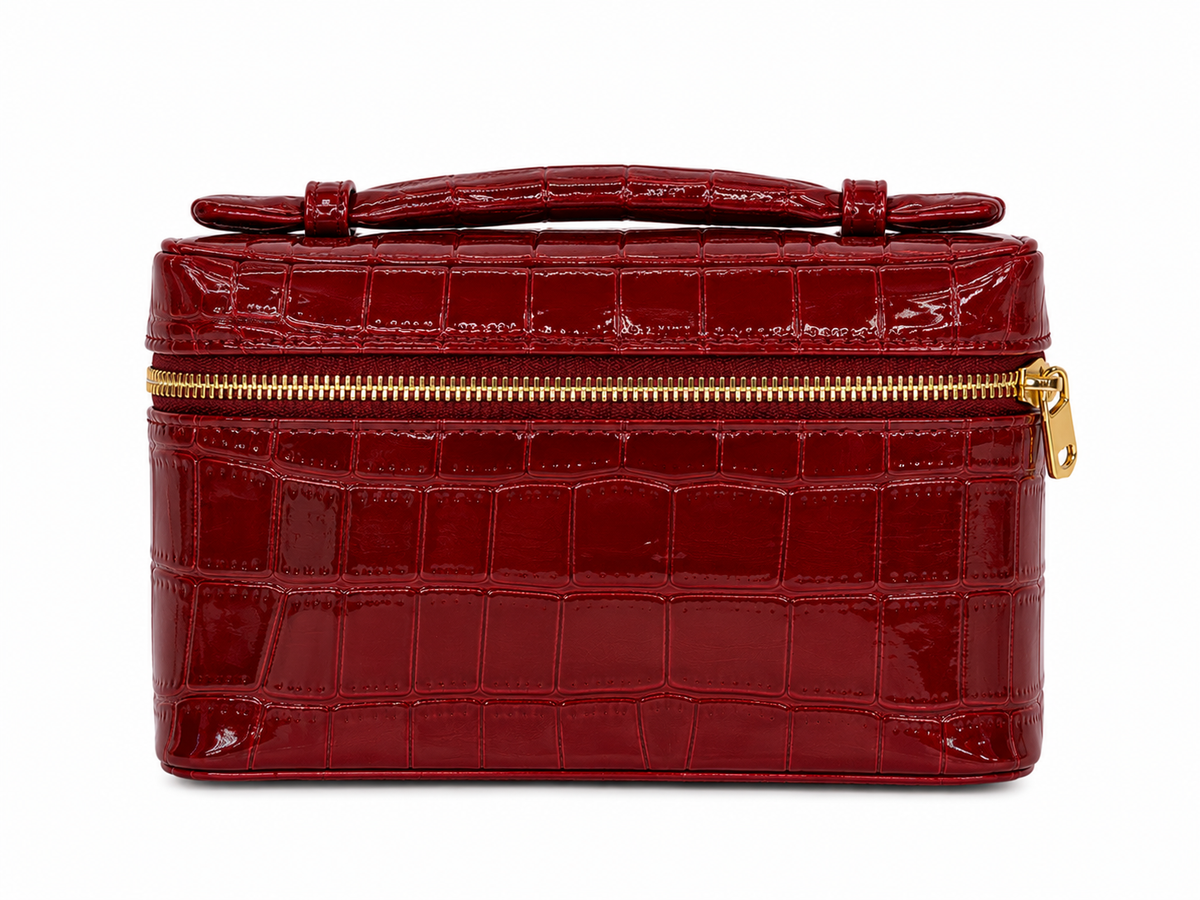 Loropiana Croc Vanity Bag