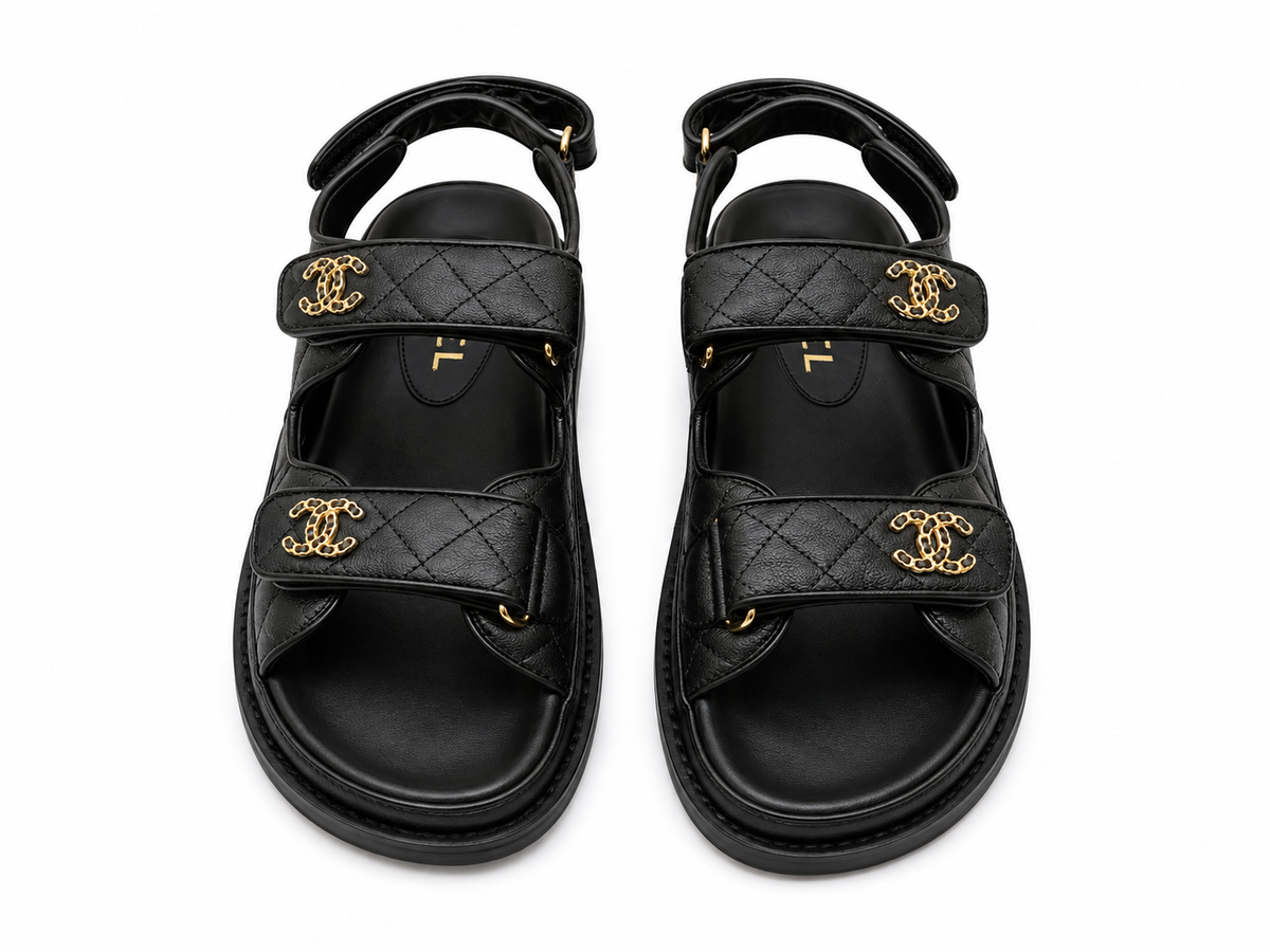 Channal Double-Strap Luxury Sandals