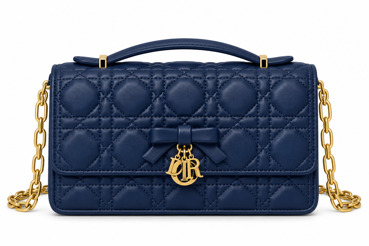 Dior Cannage Quilted Top Handle Bag