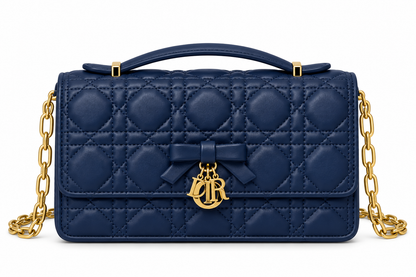 Dior Cannage Quilted Top Handle Bag