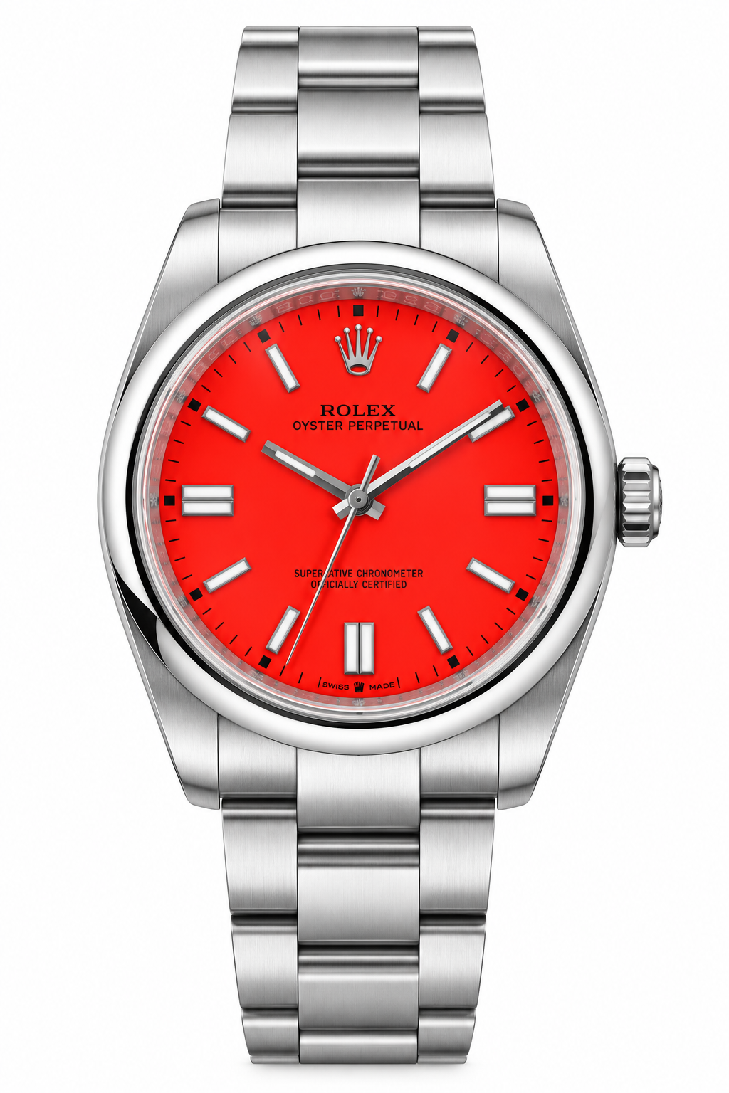 Rolex Oyster Perpetual  Dial Silver Stainless Steel Watch