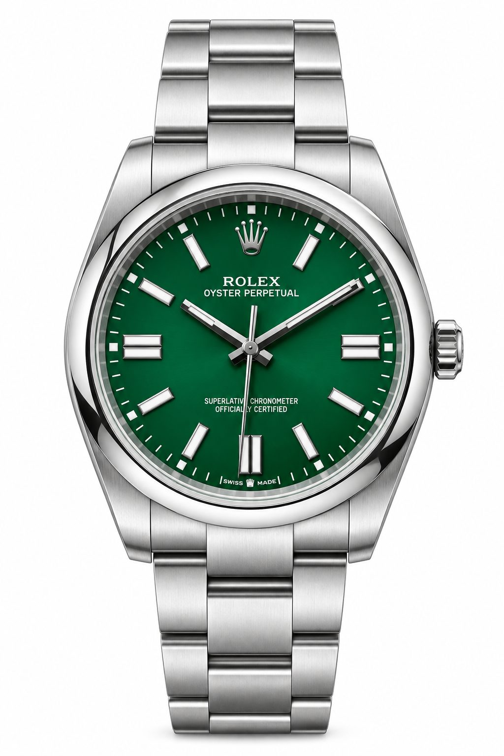 Rolex Oyster Perpetual  Dial Silver Stainless Steel Watch