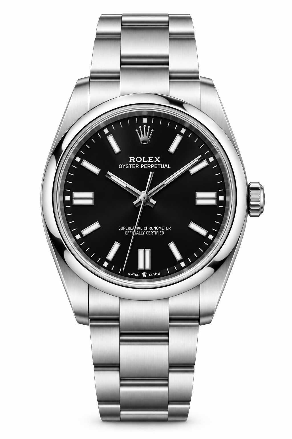 Rolex Oyster Perpetual  Dial Silver Stainless Steel Watch