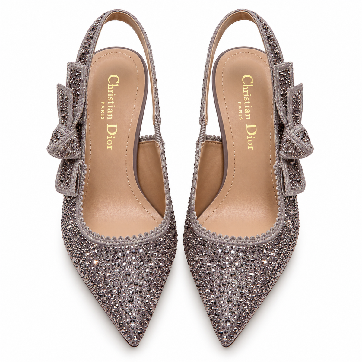 Dior Crystal Embellished Slingback Heels
