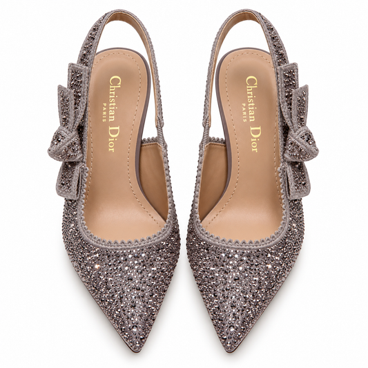Dior Crystal Embellished Slingback Heels