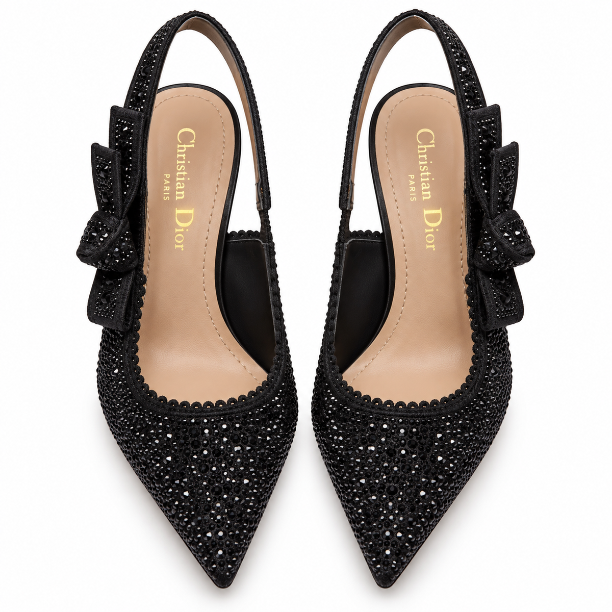Dior Crystal Embellished Slingback Heels