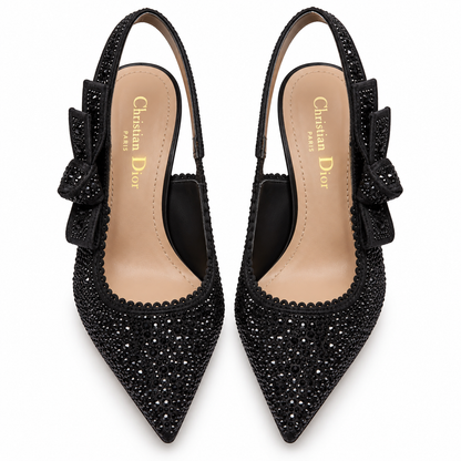 Dior Crystal Embellished Slingback Heels