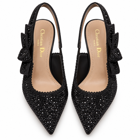 Dior Crystal Embellished Slingback Heels