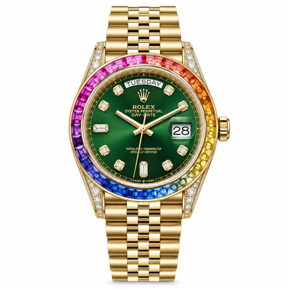 Rolex Datejust Silver Rainbow Diamond Watch