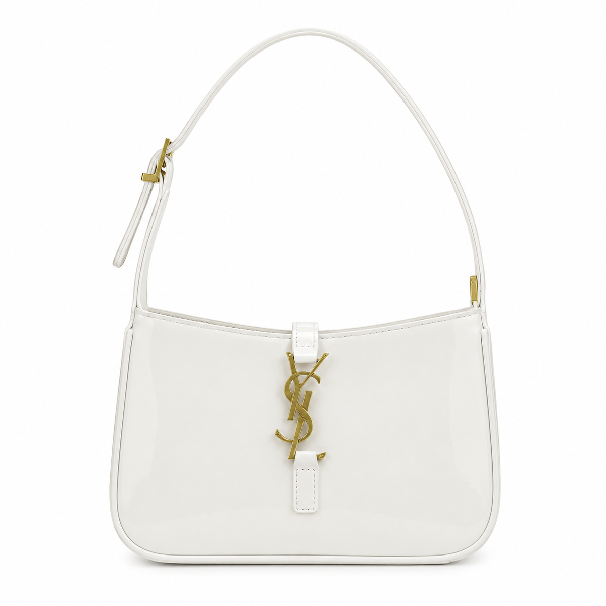 YSL Patent Leather Hobo Shoulder Bag