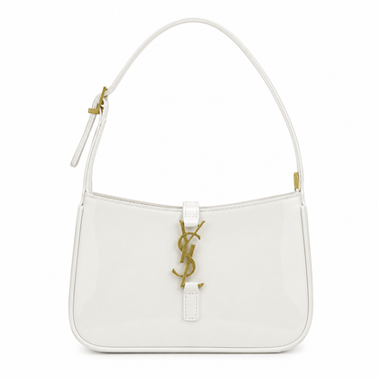 YSL Patent Leather Hobo Shoulder Bag