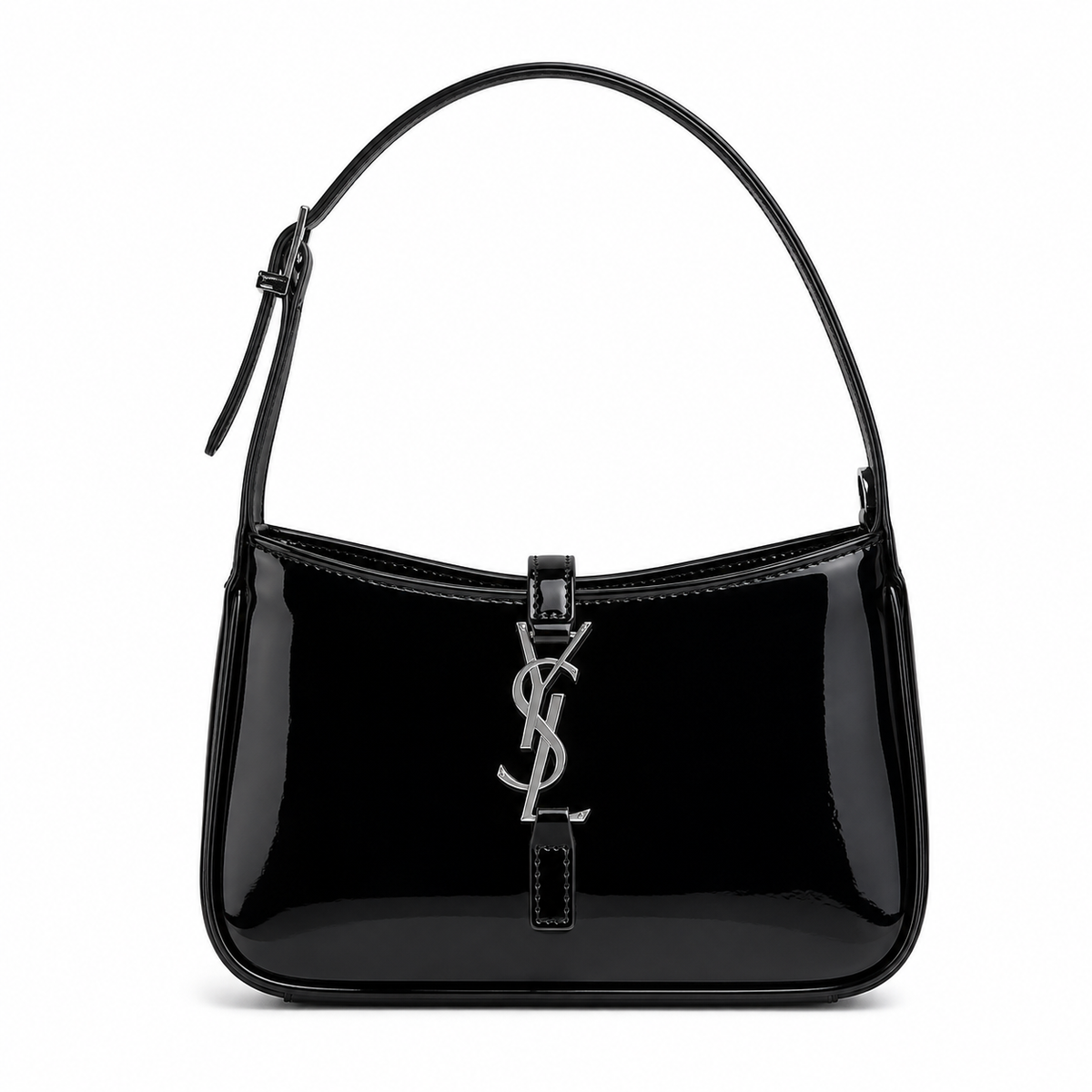 YSL Patent Leather Hobo Shoulder Bag