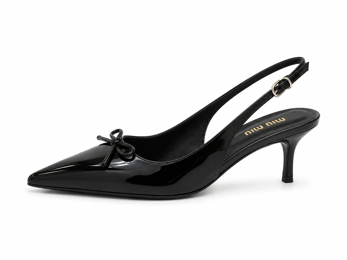 Miu Miu Patent Bow Slingback Heels