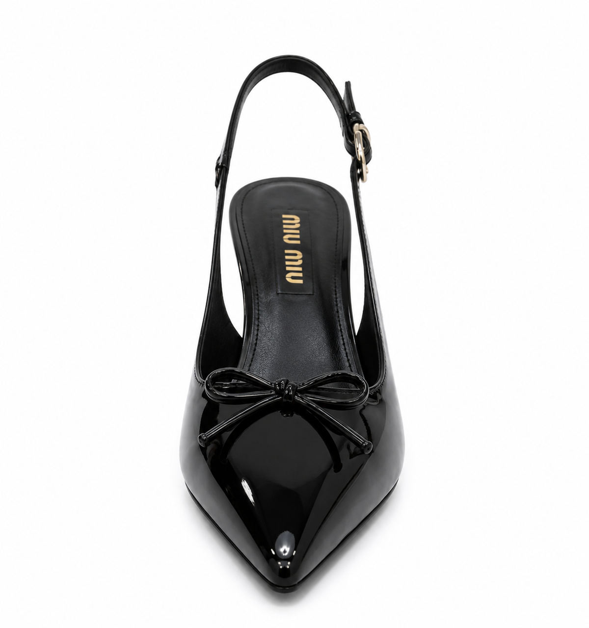Miu Miu Patent Bow Slingback Heels
