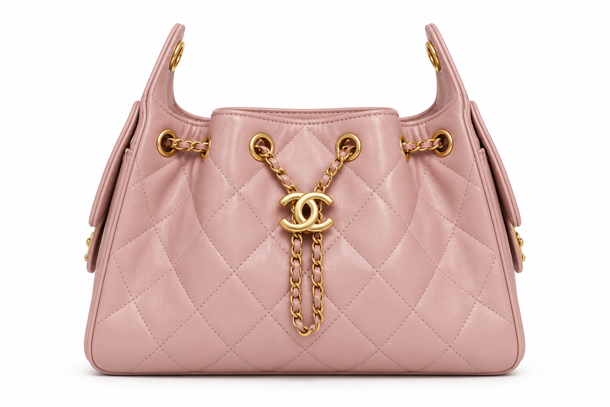 Chanel Quilted Drawstring Bucket Bag