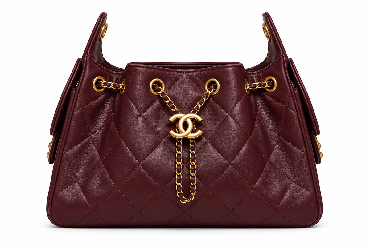 Chanel Quilted Drawstring Bucket Bag