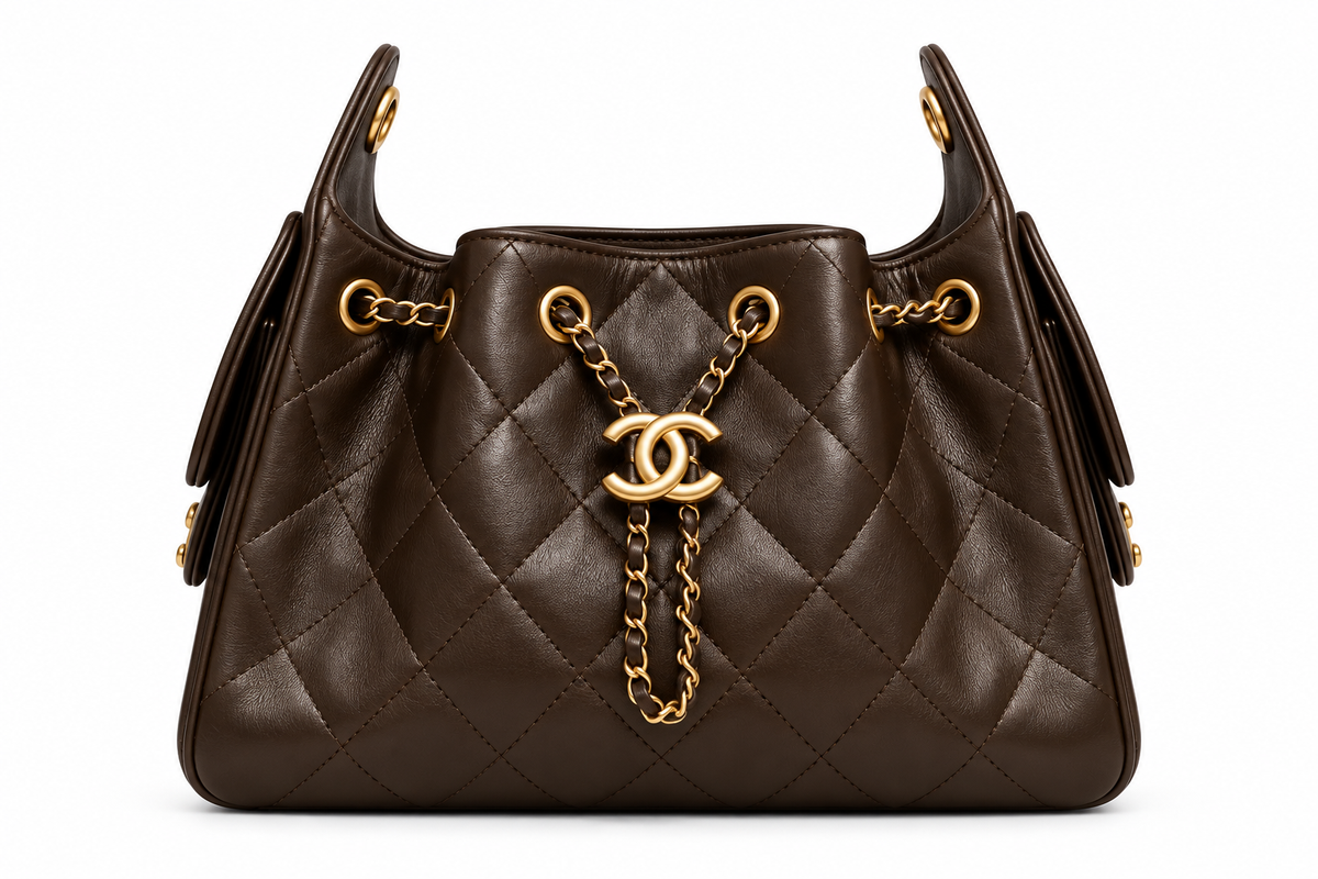 Chanel Quilted Drawstring Bucket Bag