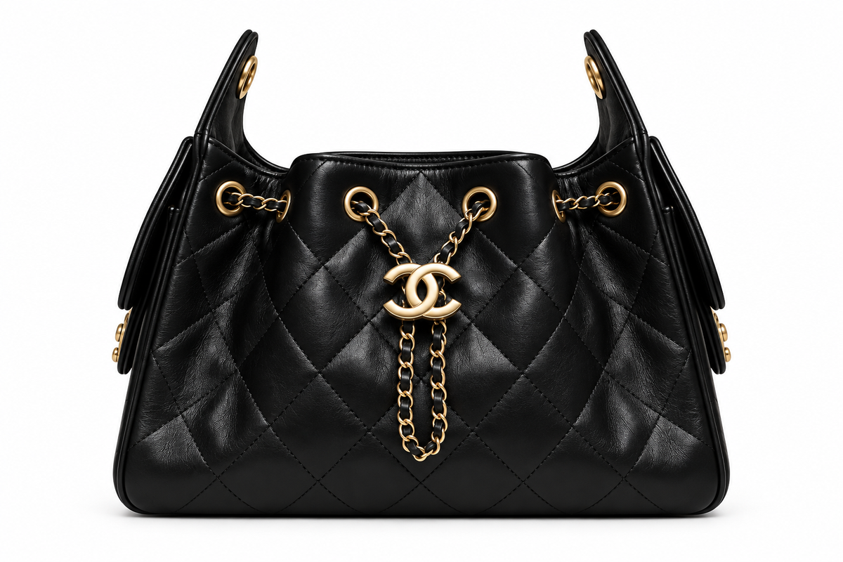 Chanel Quilted Drawstring Bucket Bag