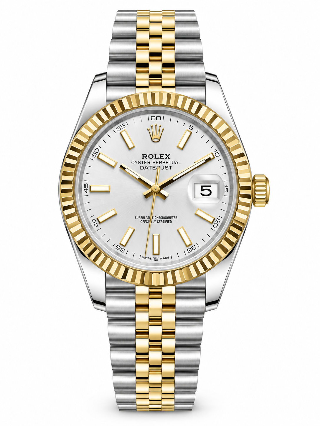 Rolex Datejust Fluted Bezel Jubilee Bracelet Watch