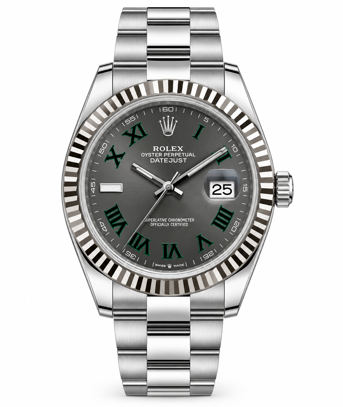 Rolex Datejust Fluted Bezel Jubilee Bracelet Watch