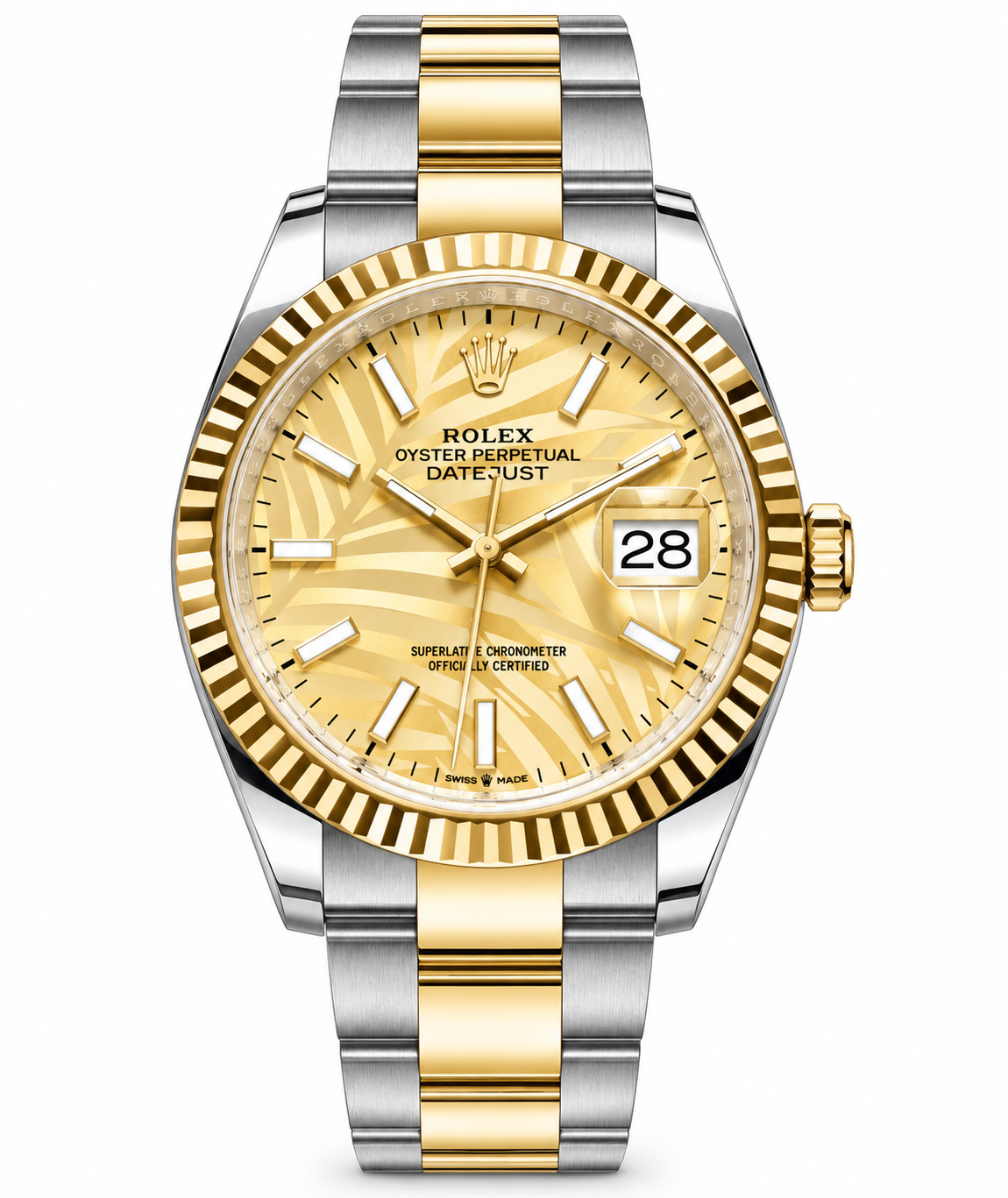 Rolex Datejust Fluted Bezel Jubilee Bracelet Watch