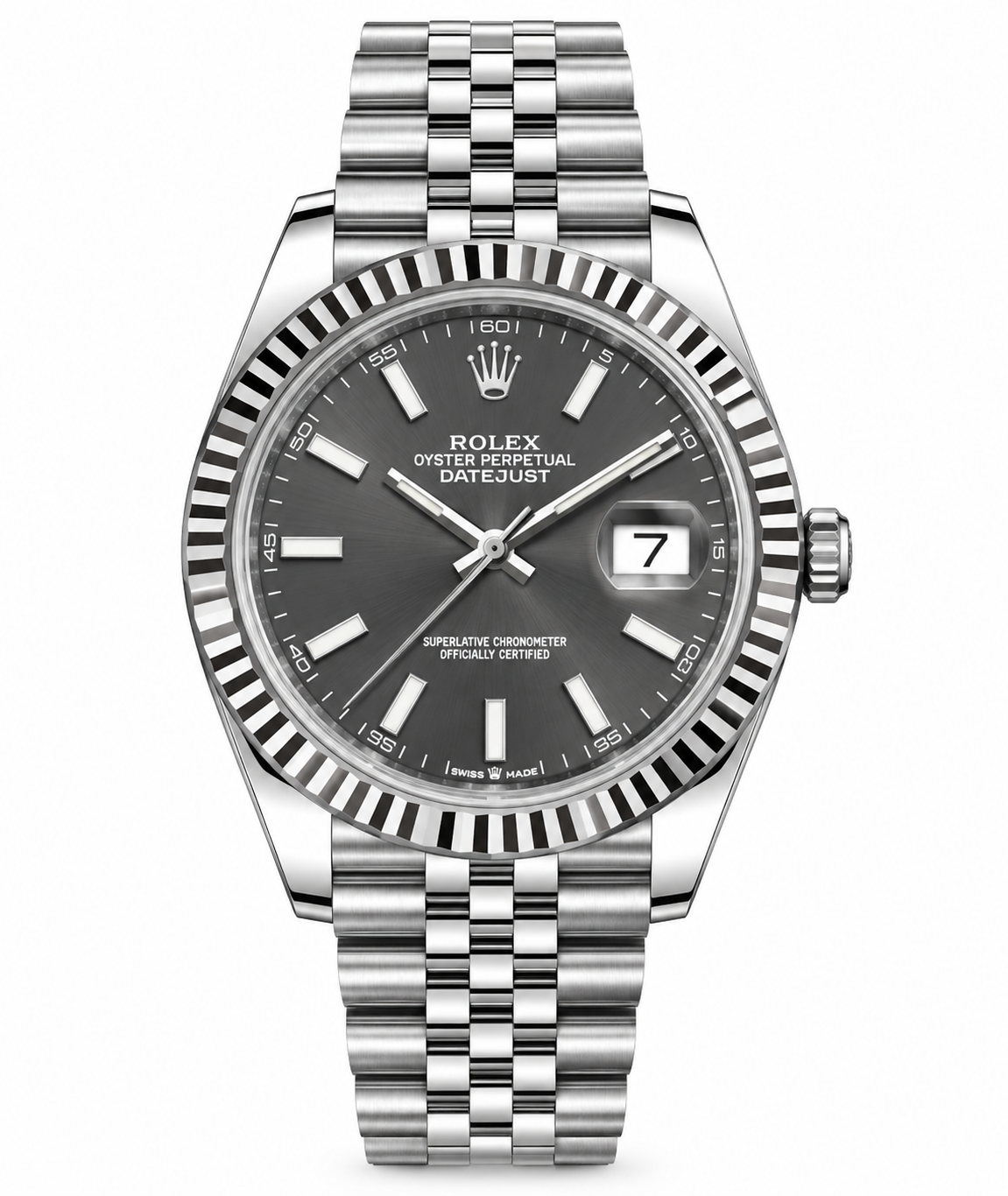 Rolex Datejust Fluted Bezel Jubilee Bracelet Watch