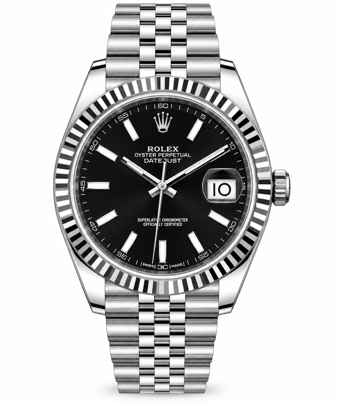 Rolex Datejust Fluted Bezel Jubilee Bracelet Watch