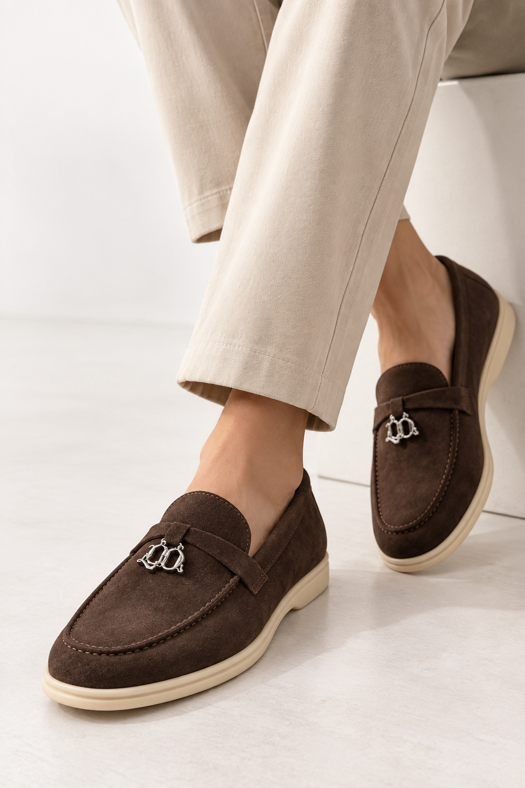 Loro Piana  Suede Charm Loafers