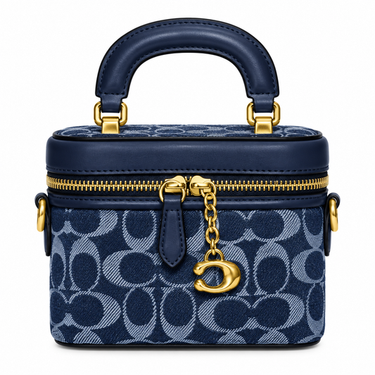 Coach Signature Denim Vanity Crossbody Bag